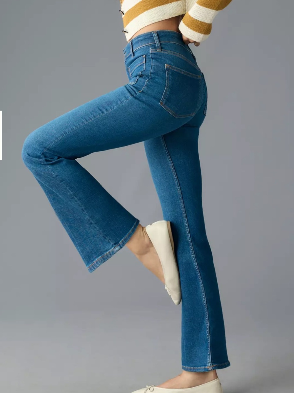 Anthropologie Pilcro YaYa Jeans 32.5” inseam 24P mid or high rise flare - Picture 3 of 10